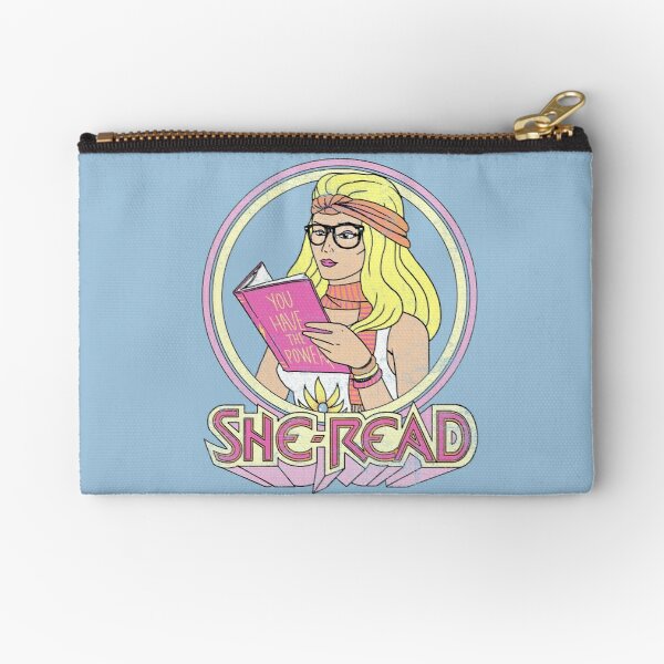 She Read - She-Ra - 1980s Old Scool Cartoon - Vintage Throwback - Zipper Pouch Wallet - Coin Wallet Storage - Excellent Gift For Retro Movie Lover-