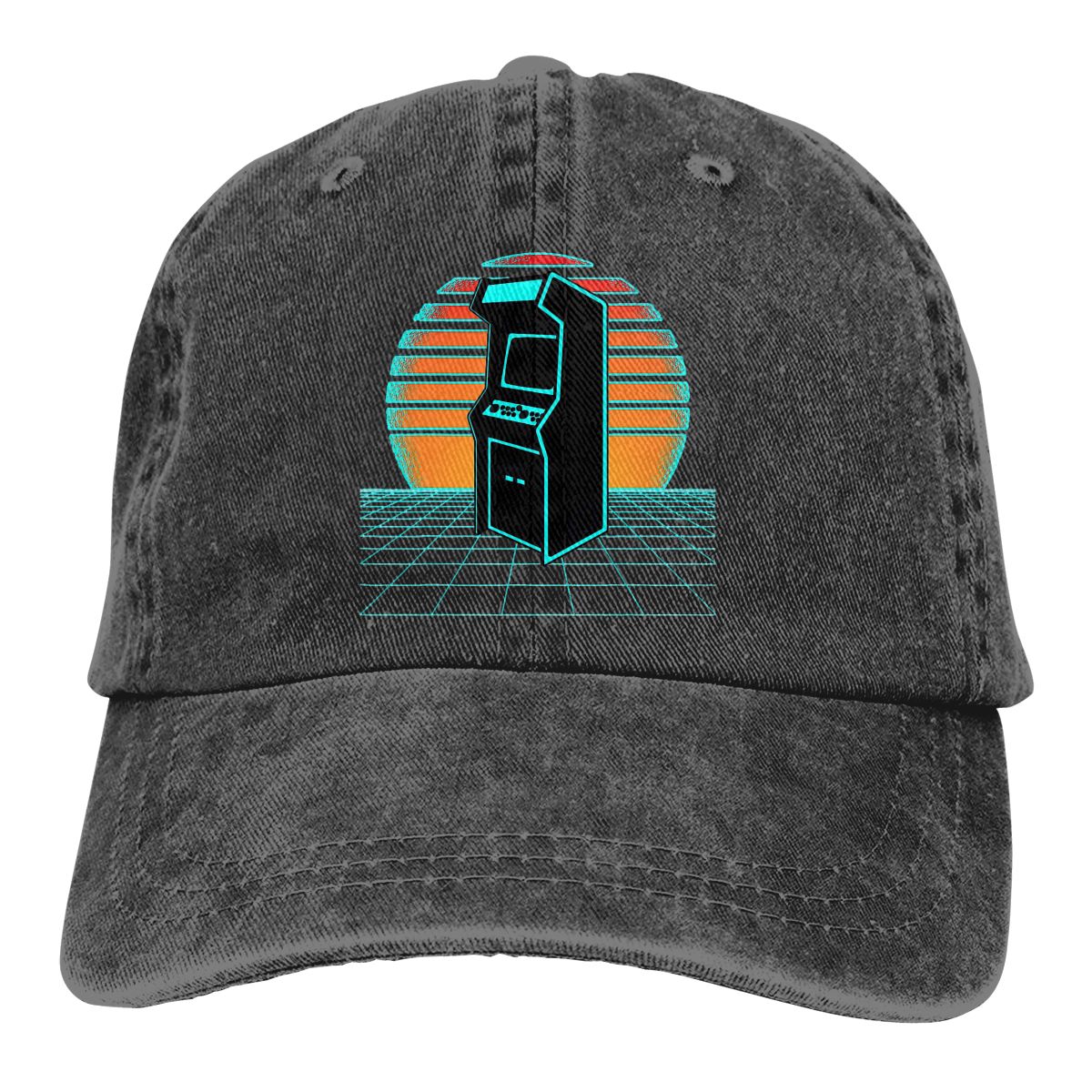 Aesthetic Video Gaming - 80s Arcade Game - Snapback Baseball Cap - Summer Hat For Men and Women-Black-One Size-