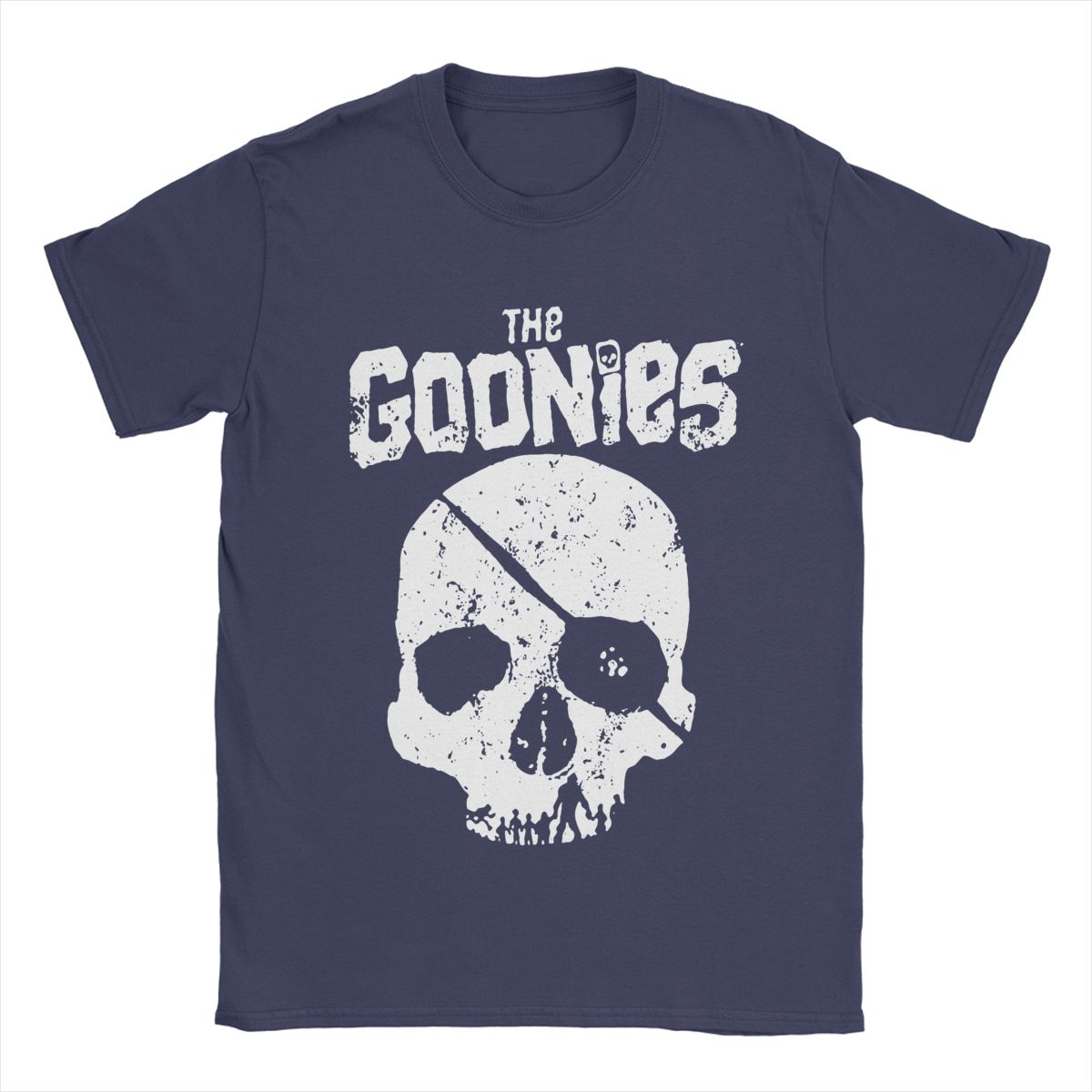 The Goonies - Classic 80s - Cult Childrens Movie - Vintage Film Lover T-Shirt-Navy Blue-S-
