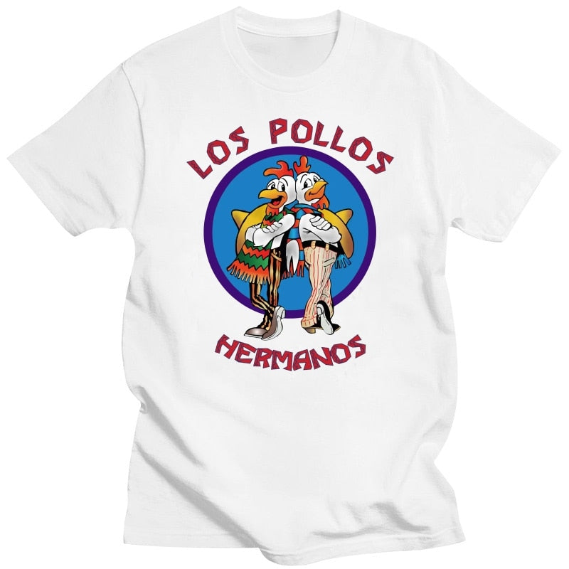 Breaking Bad - LOS POLLOS - Chicken Brothers Crackdown - 100% Cotton T-shirt-whiteMen-XXS-
