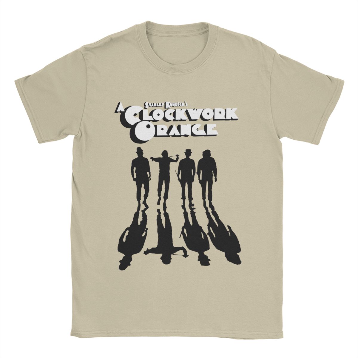 A Clockwork Orange - 100% Cotton T-Shirt - Stanley Kubrick - Sci-Fi Fan Garment-Khaki-S-