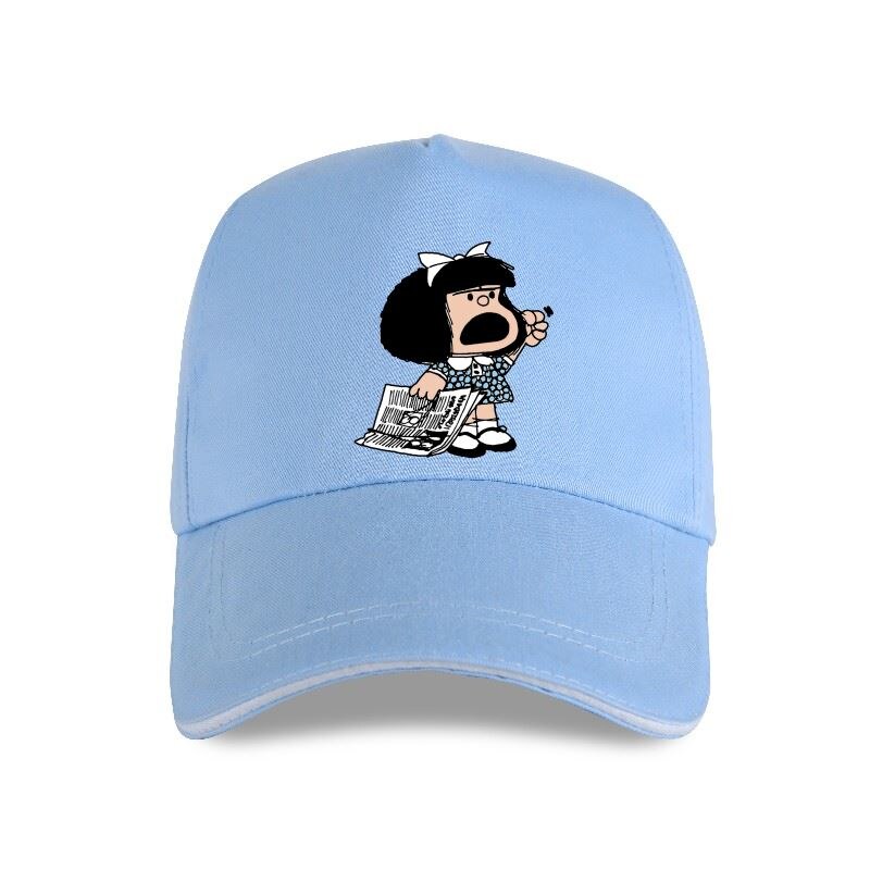 Angry Mafalda - Adult - Baseball Cap - Adjustable Strap - Summer Wear - Sun Protection - Unisex-P-SkyBlue-