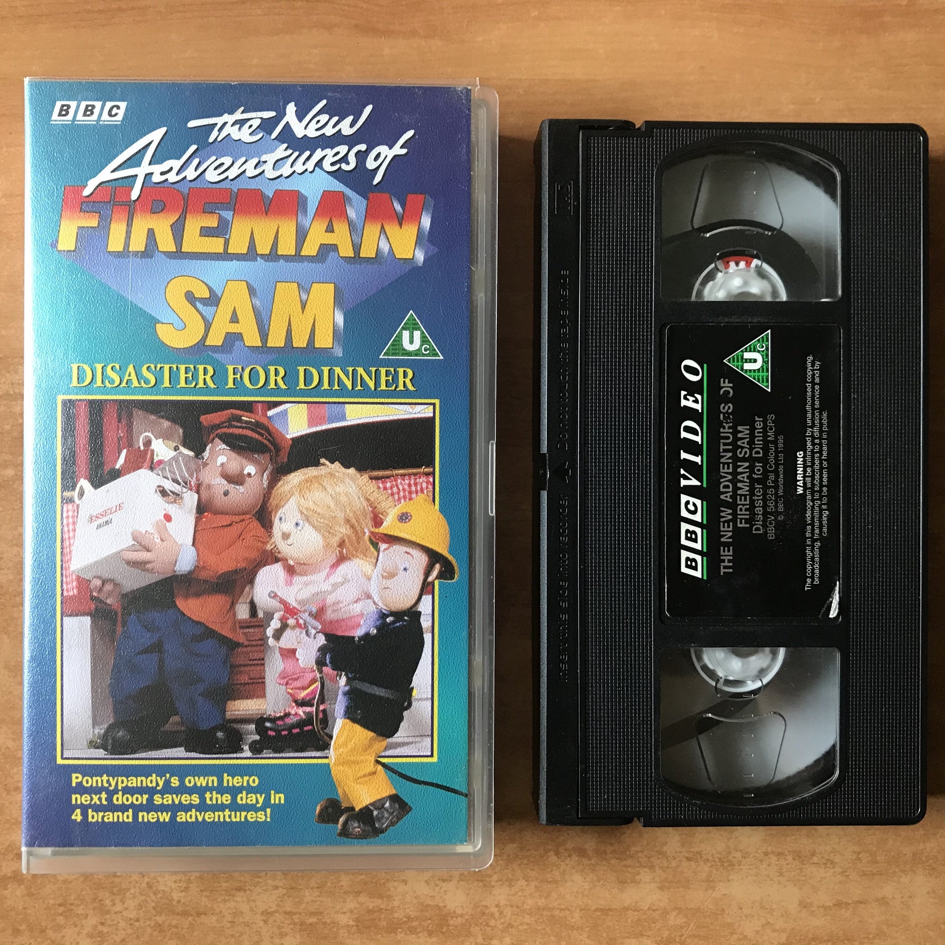 Fireman Sam (BBC): Disaster For Dinner - New Adventures - Bus Boot Sale - VHS-