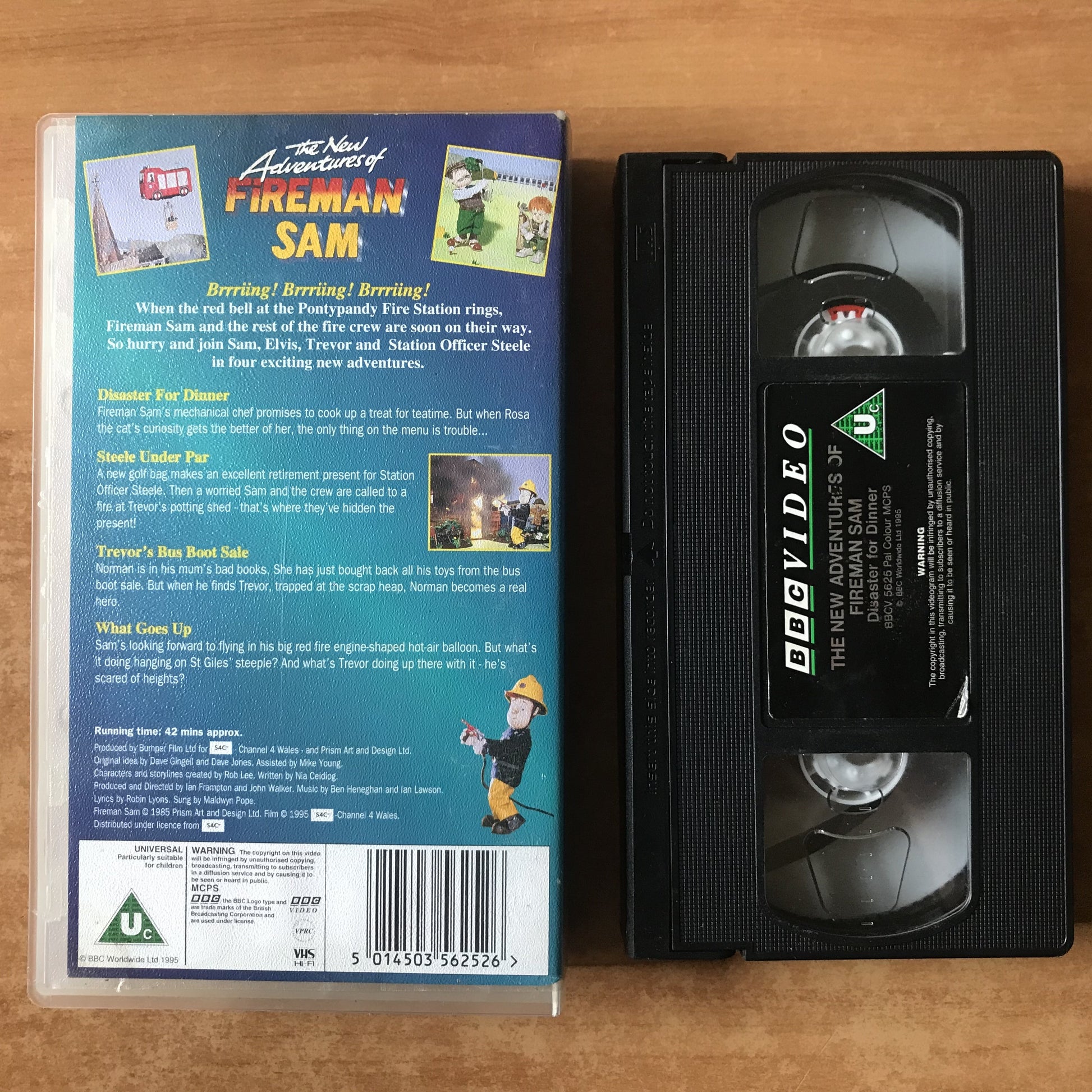 Fireman Sam (BBC): Disaster For Dinner - New Adventures - Bus Boot Sale - VHS-