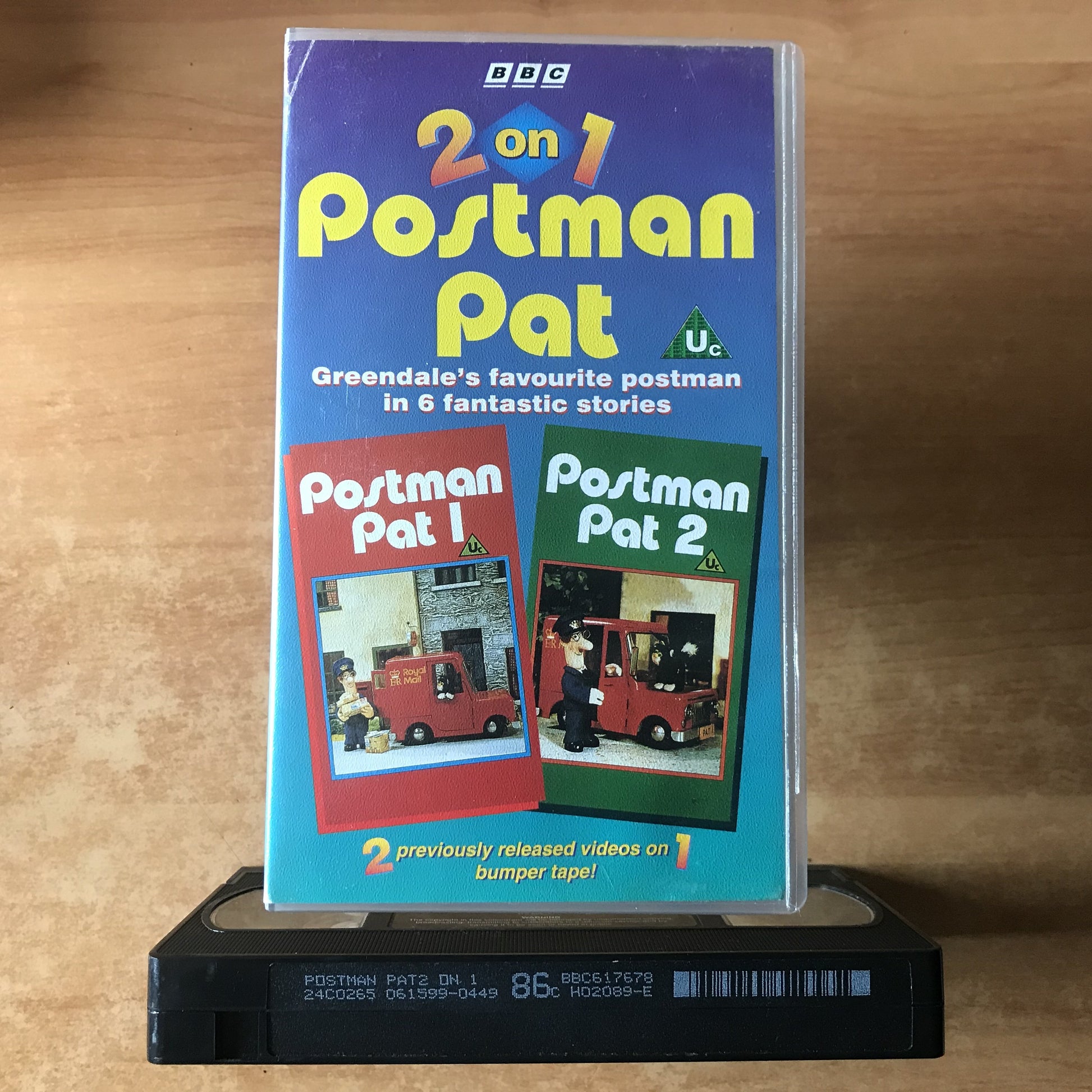 Postman Pat (2 on 1): The Original Part 1, 2 Remastered [1996 BBC] - Kids VHS-