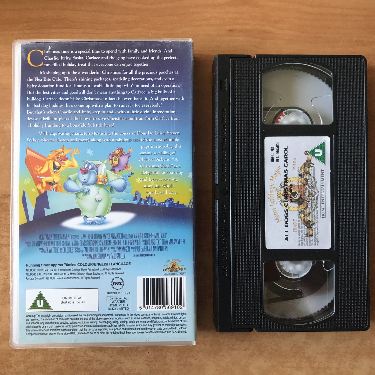 An All Dog’s “Christmas Carol”: Full Length Festive Feature - Children’s VHS-