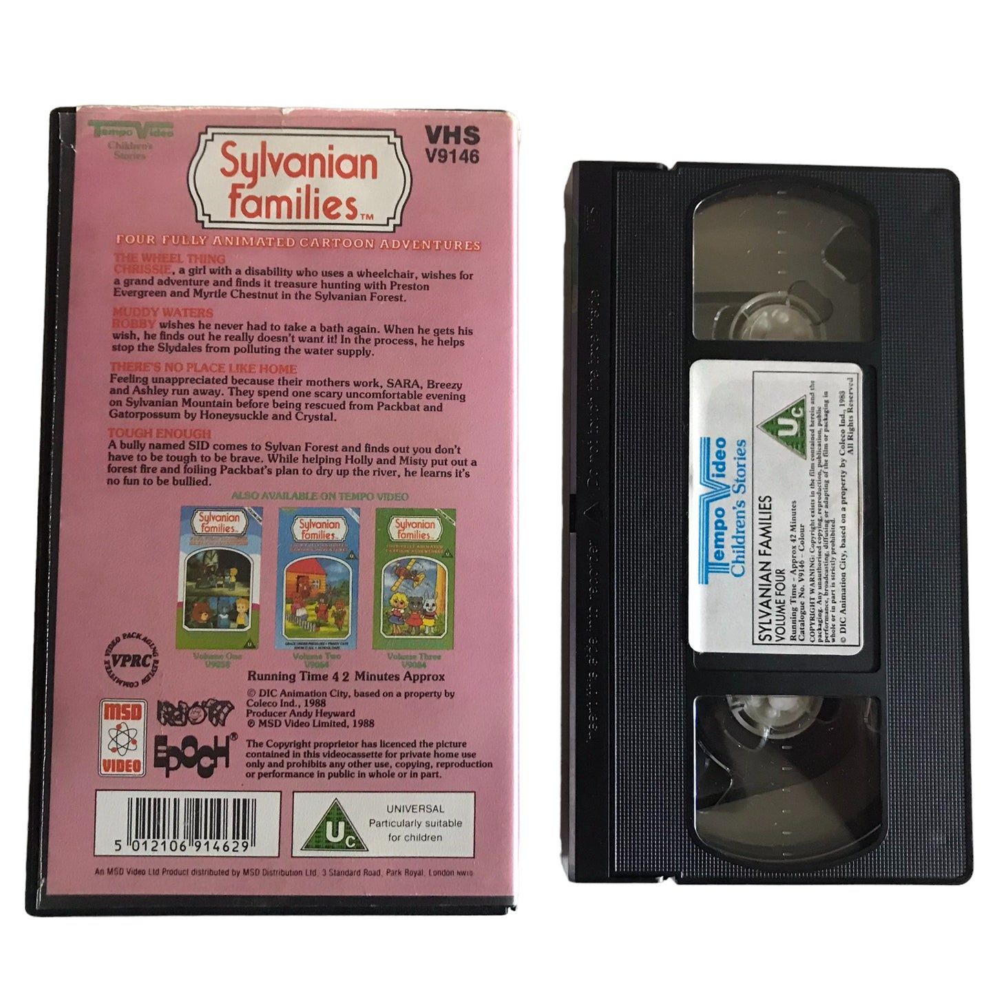 Sylvanian Families - Volume Four - Four Fully Animated Cartoon Adventures - Tempo Video - V9146 - Kids - Pal - VHS-