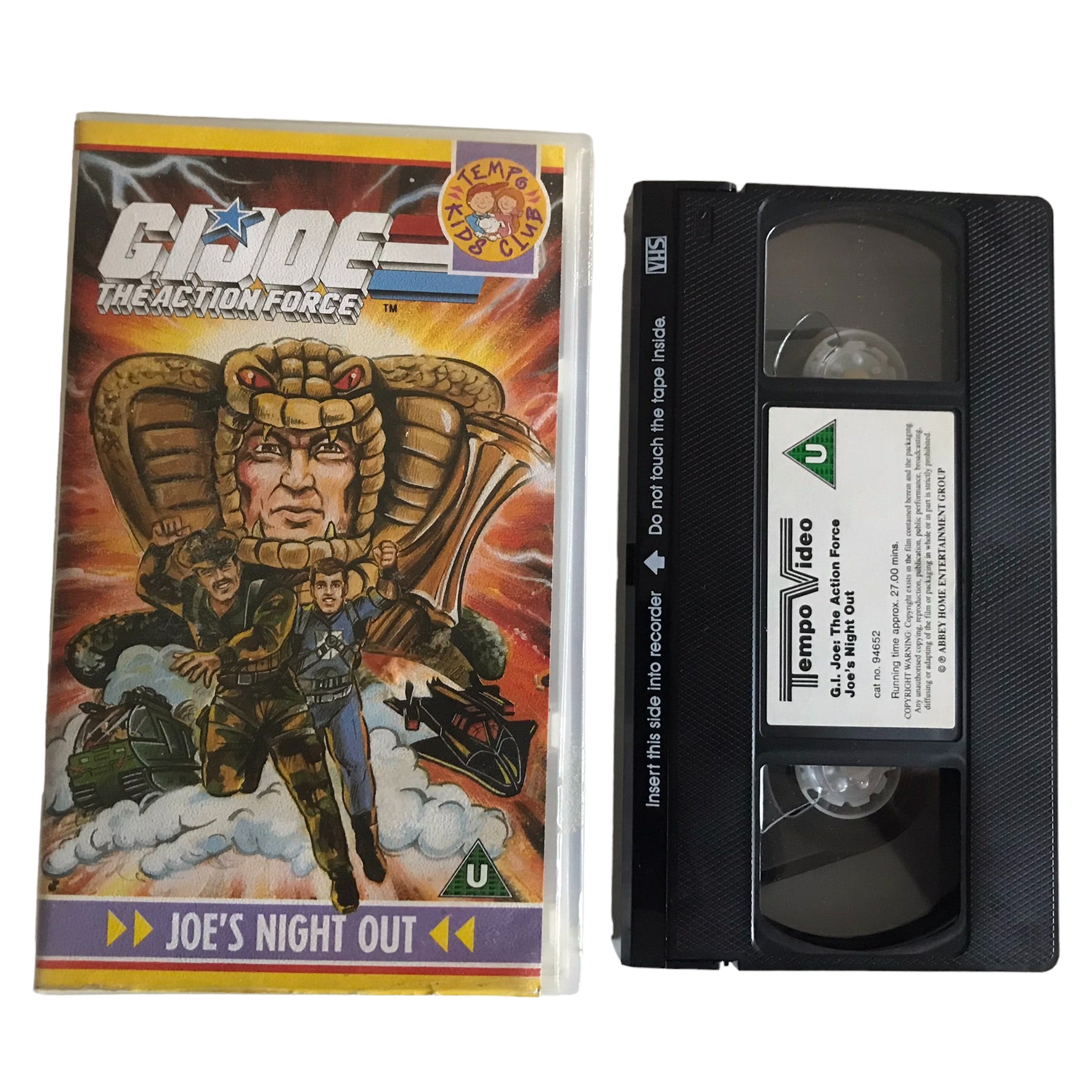 G.I Joe - The Action Force - Tempo Video - 94652 - Kids - Pal - VHS-