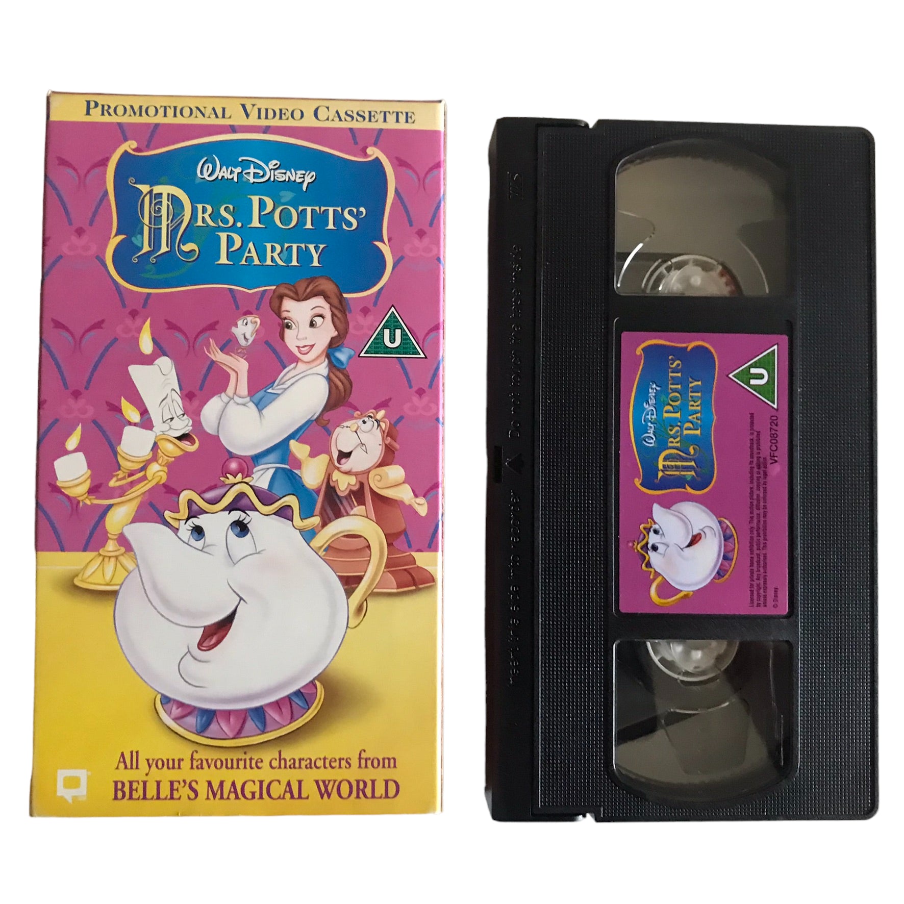 Mrs Potts Party - Walt Disney Home Video - VFC08720 - Kids - Pal - VHS-