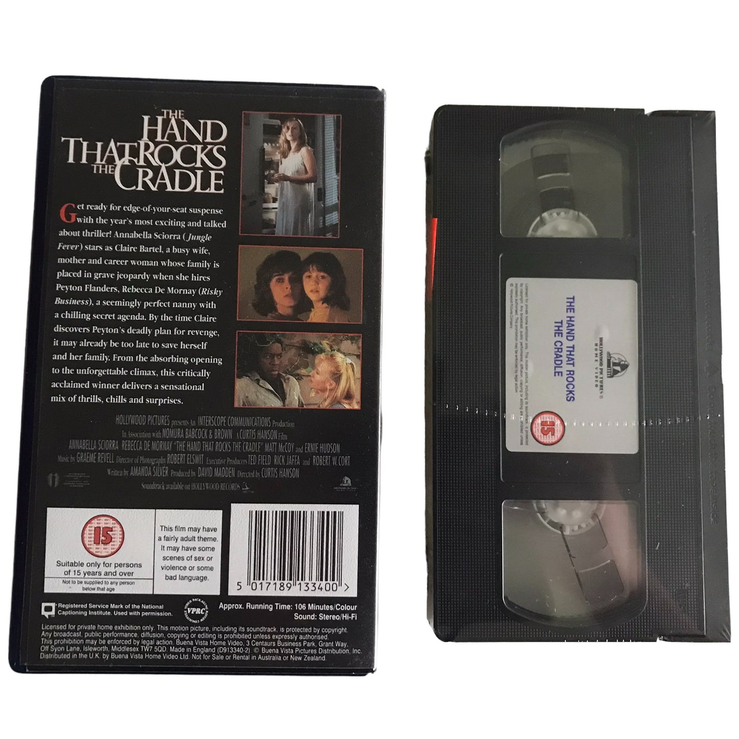 The Hand That Rocks The Cradle - Annabella Sciorra - HOLLYWOOD PM TURES - Horror - Pal - VHS-