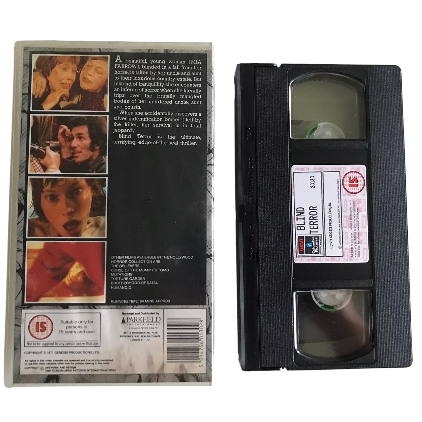 Blind Terror - Mia Farrow - PARKFIELD - Horror - Pal - VHS-