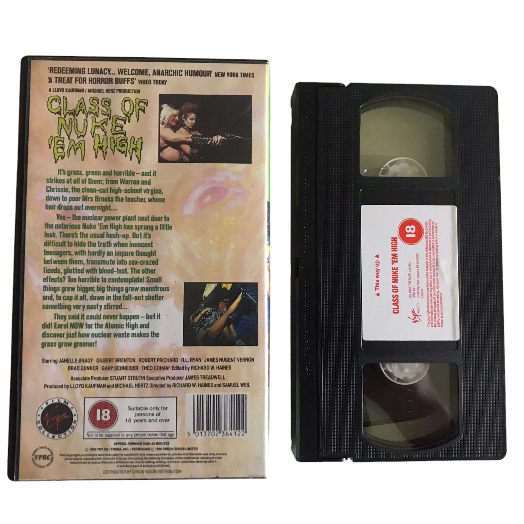 Class Of Nuke 'EM High - Janelle Brady - Virgin Film Collection - Horror - Pal - VHS-
