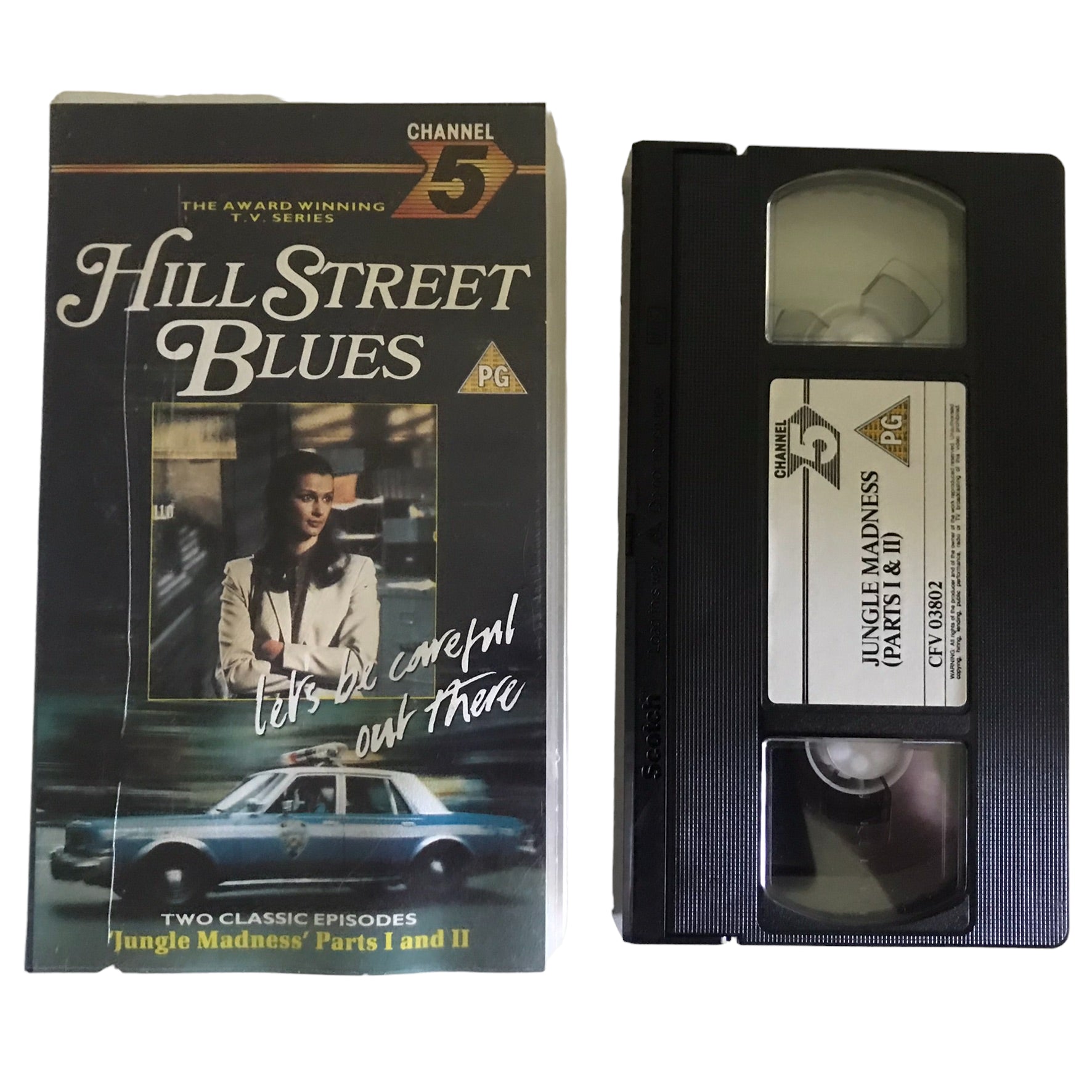 Hill Street Blues - Jungle Madness (Parts 1 & 2) - Frank Furillo - Channel 5 Video - Drama - Pal - VHS-